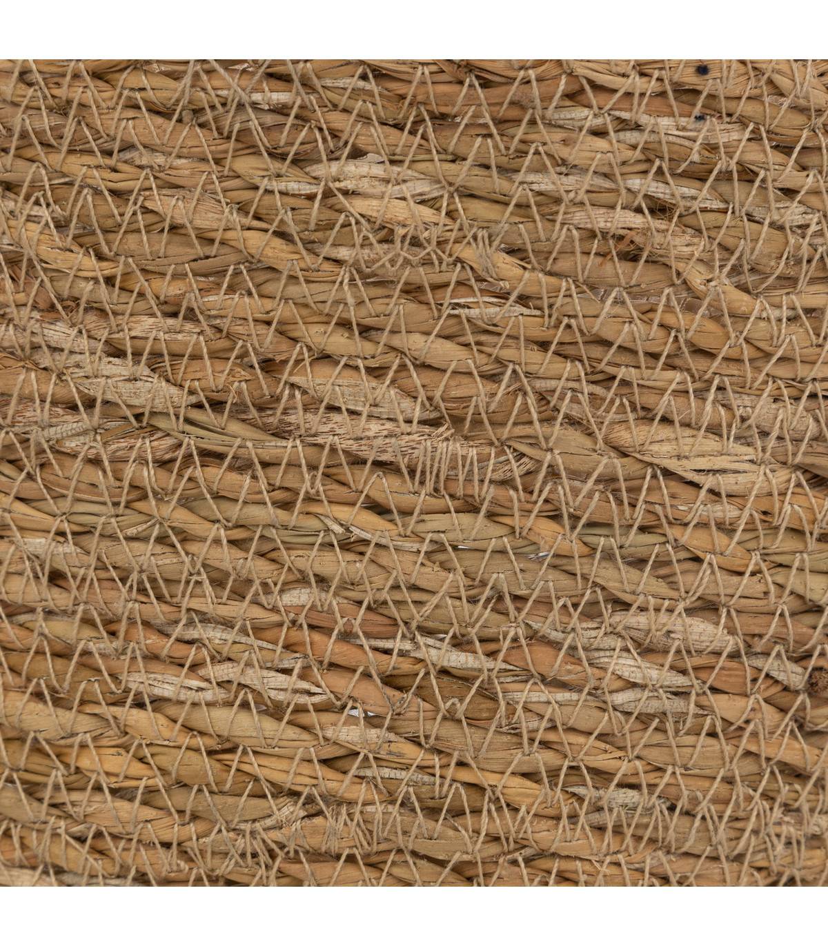 Lot de 3 Paniers de rangement en Jute et Coton coloré D 35 D 30 et D 25 cm - Image 5