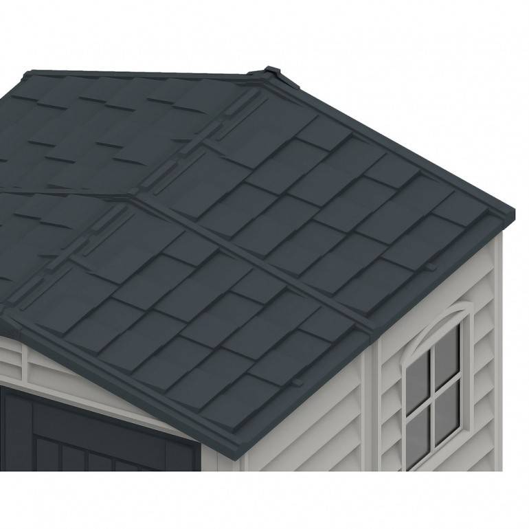 Duramax - Storemate Plus Abri de Jardin en PVC 190 x 190 x 213 cm Gris Clair et foncé - Image 9