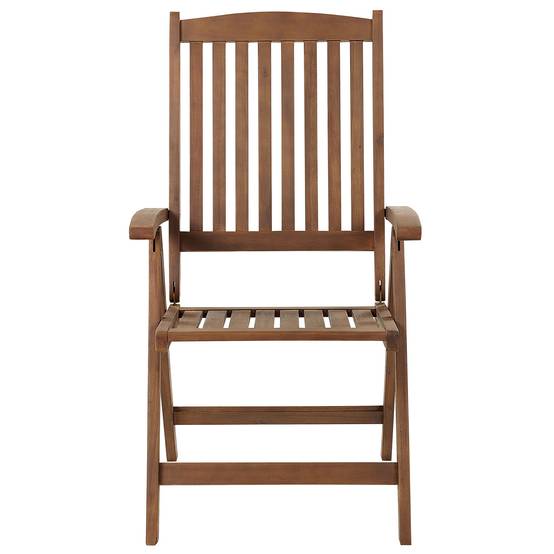 Chaise de jardin Acacia Blanc cassé AMANTEA Beliani - Image 5
