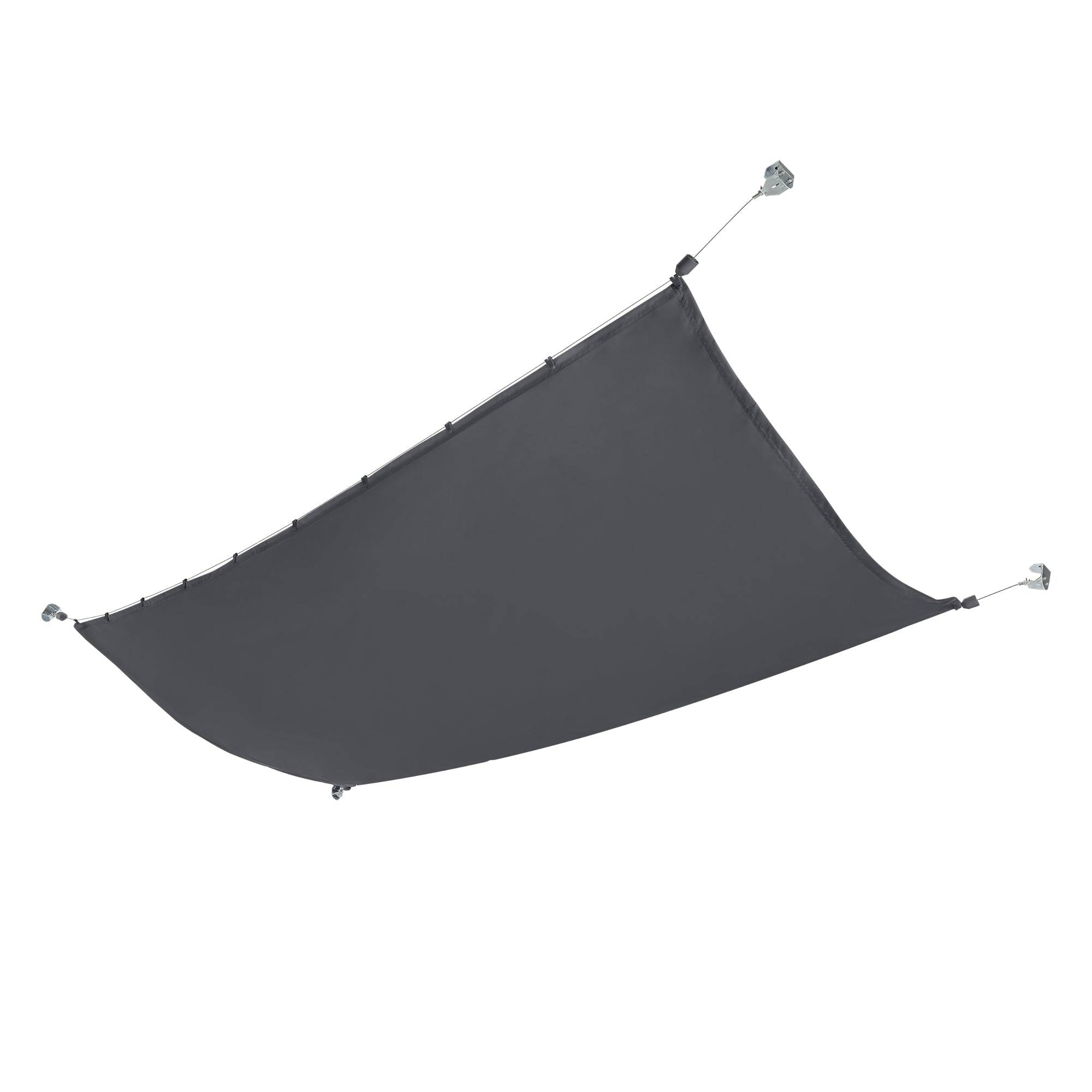 Helloshop26 - Voile d'ombrage rétractable SPF 50 hydrofuge 140 x 420 cm gris foncé - Image 1