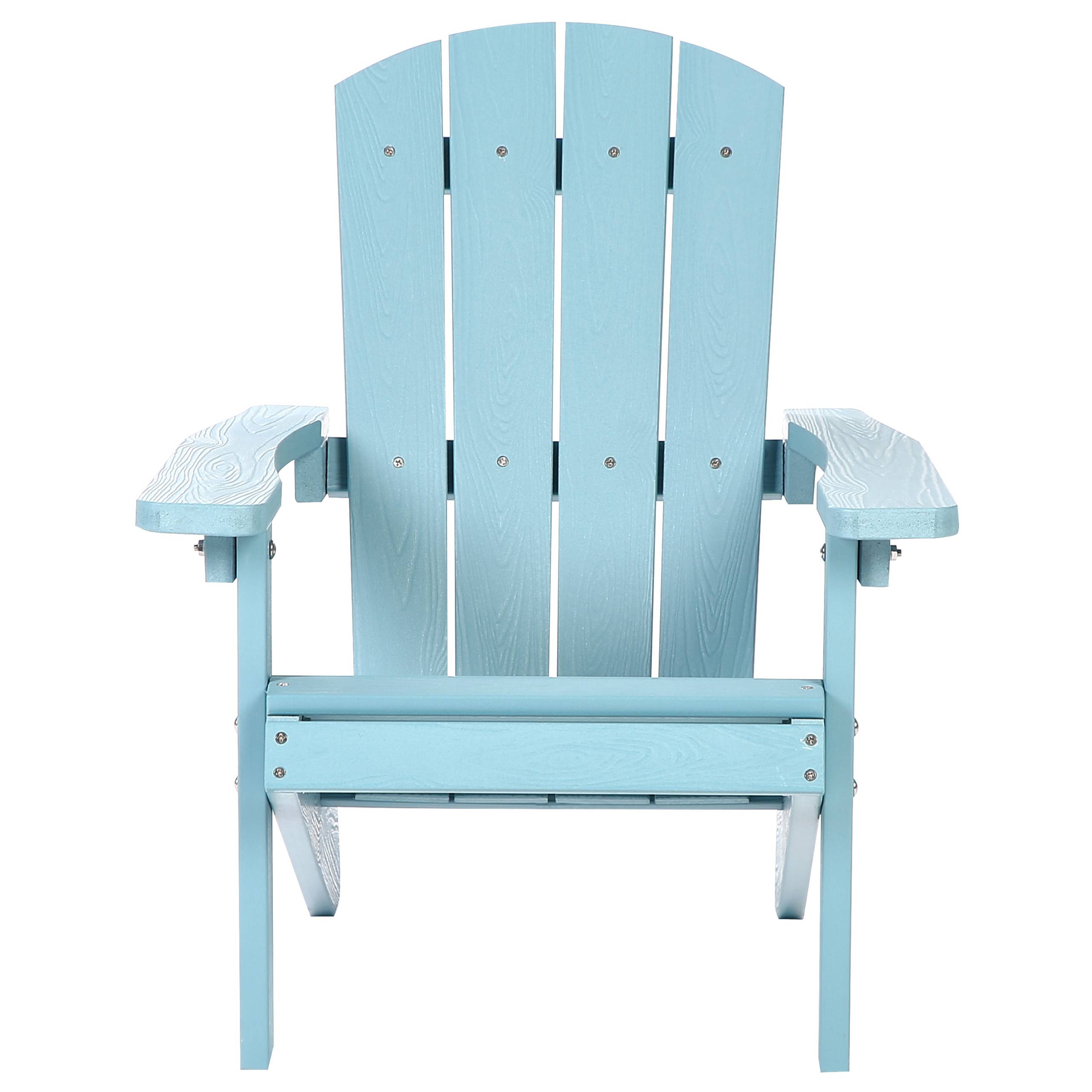 Chaise pour enfant Bois synthétique Bleu clair ADIRONDACK - Beliani - Image 3
