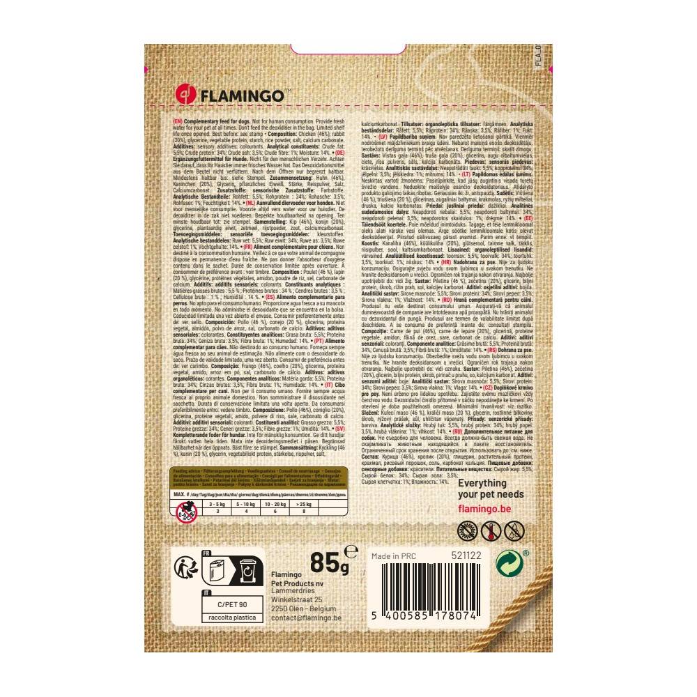 Flamingo - Friandises Hapki Cigare Lapin & Riz 85 g pour chien - Image 4