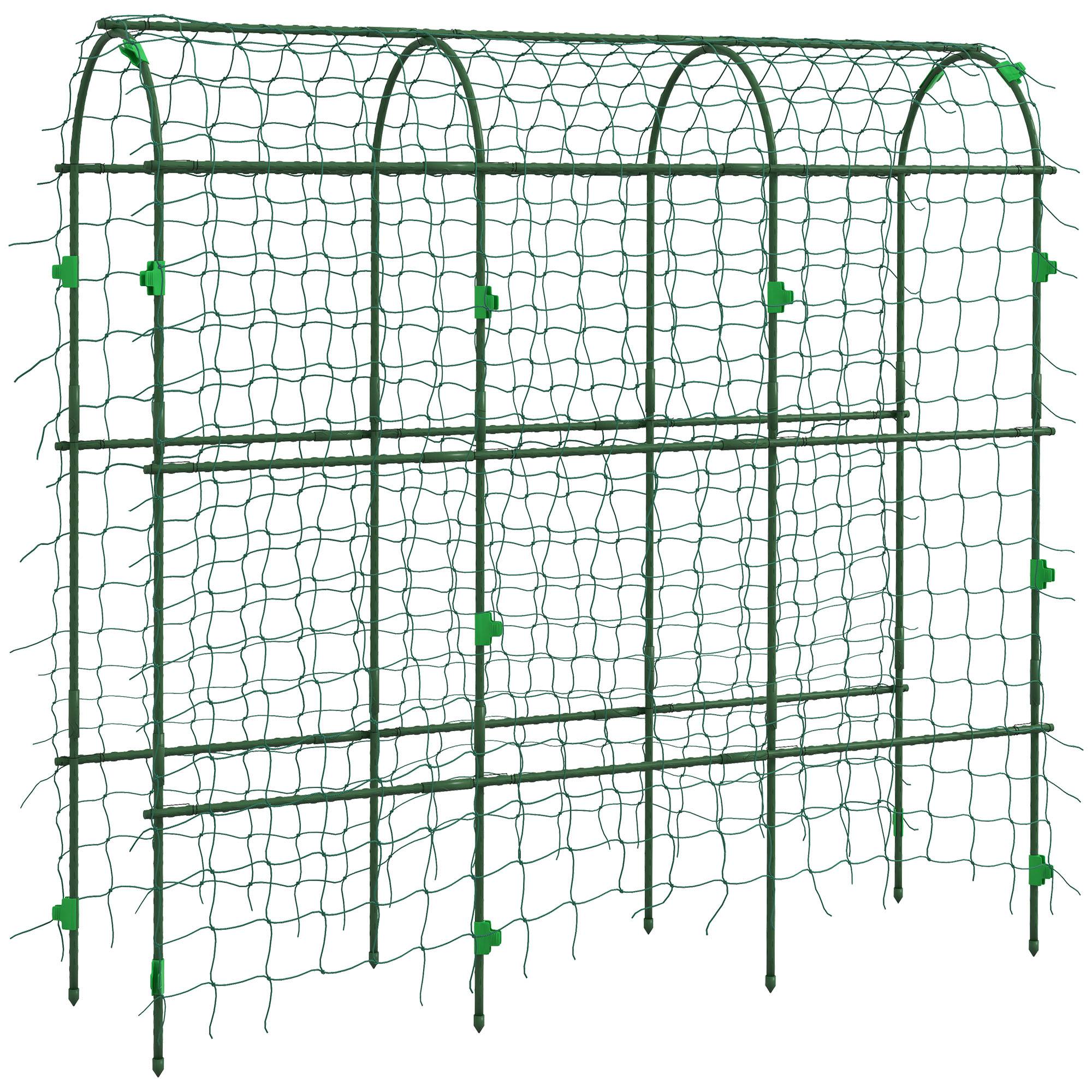 Treillage pour plantes grimpantes en acier vert 43 x 182 x 183 cm - PANGIVO - Image 1