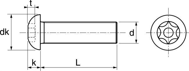 Acton - Vis à métaux tête bombée 6 lobes inviolable ACTON inox A2 7380 - 6x50mm - boite de 100 - 628056X50 - Image 2