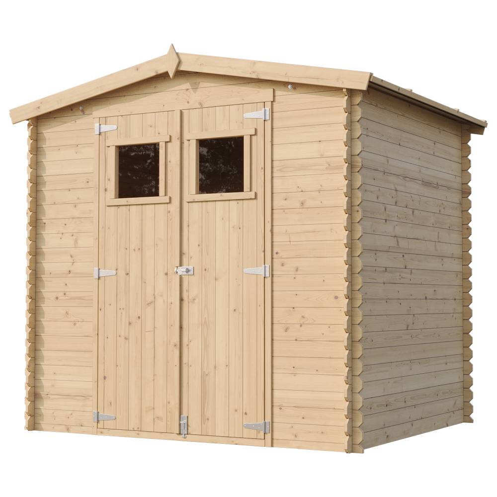 Timbela - Abri de jardin en bois - Stockage extérieur I236xL226xH218 cm/ 4.33 m² - Petit abri à outils, Local à vélos - 19 mm d’épaisseur - Timbela M369 - Image 4