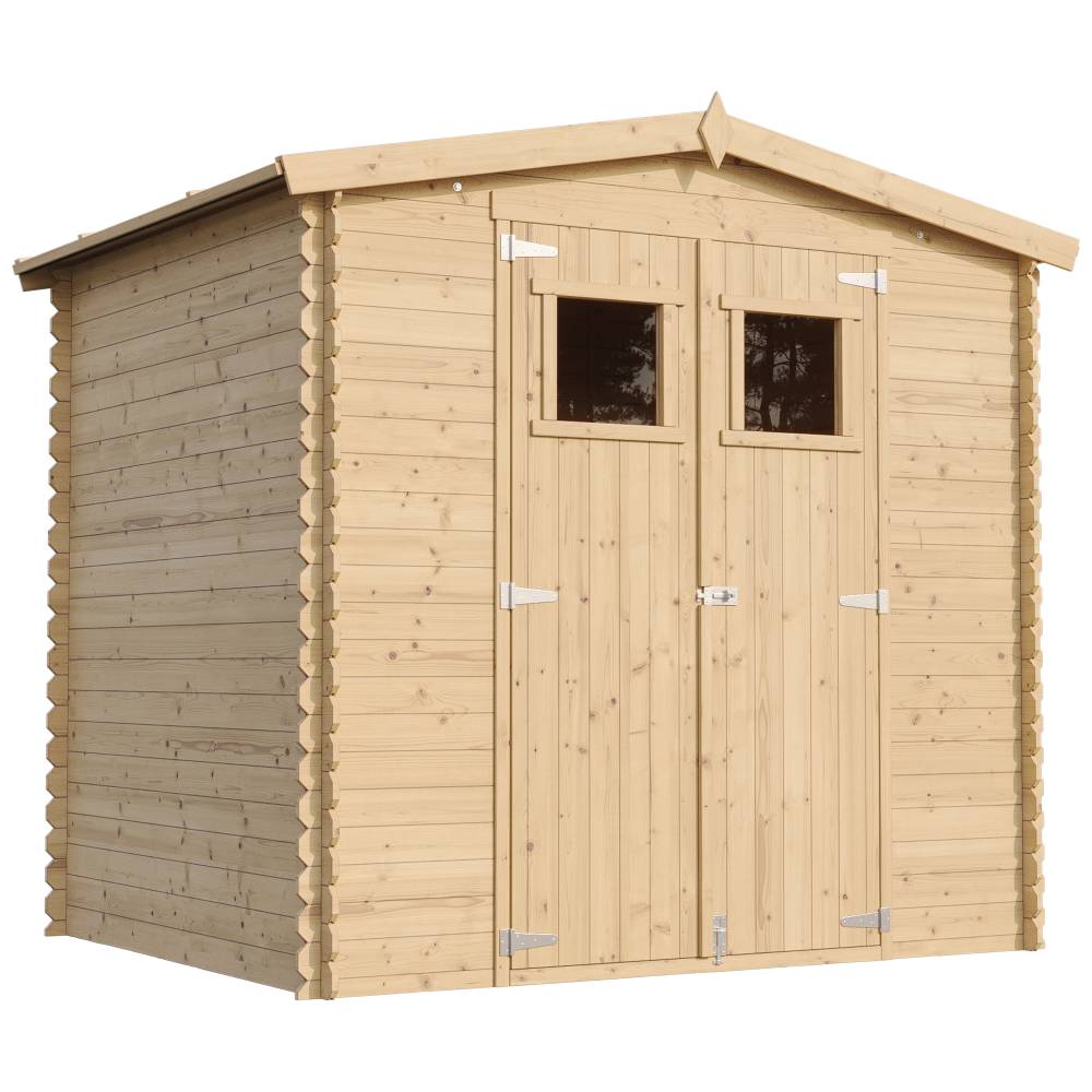 Timbela - Abri de jardin en bois - Stockage extérieur I236xL226xH218 cm/ 4.33 m² - Petit abri à outils, Local à vélos - 19 mm d’épaisseur - Timbela M369 - Image 2