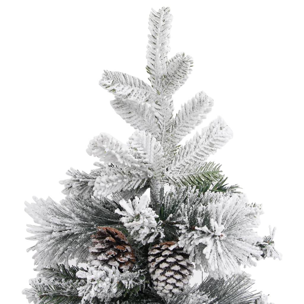 ComfortXL - Sapin de Noël artificiel enneigé PVC/PE avec pommes de pin 225 cm – ComfortXL Outdoor Living - Image 5