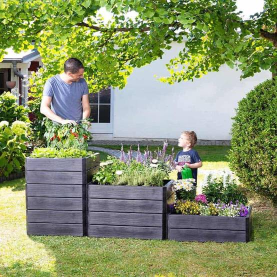 Carre potager en hauteur imitation bois 75 cm - Garantia - Graf - Image 2