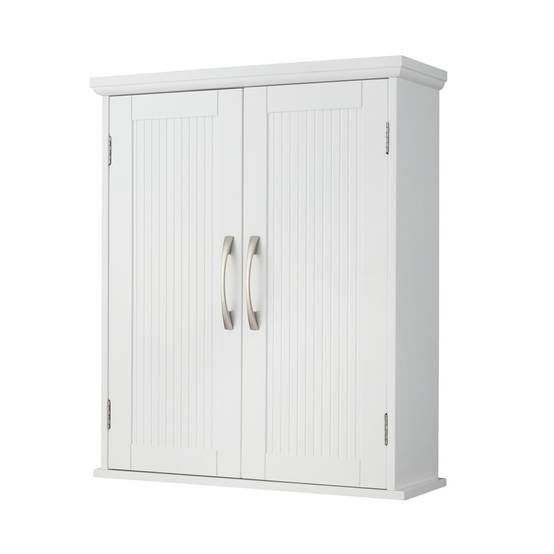 Teamson Home - Armoire murale en effet bois blanc avec 2 portes et étagères Teamson Home - Image 5