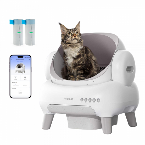 NEAKASA Litière automatique pour grands chats - Grande ouverture - Blanc NEAKASA - Image 1