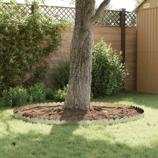Bordure de pelouse acier aménagement jardin délimitation 10pcs 103x15cm argenté - ComfortXL Outdoor Living - Image 4