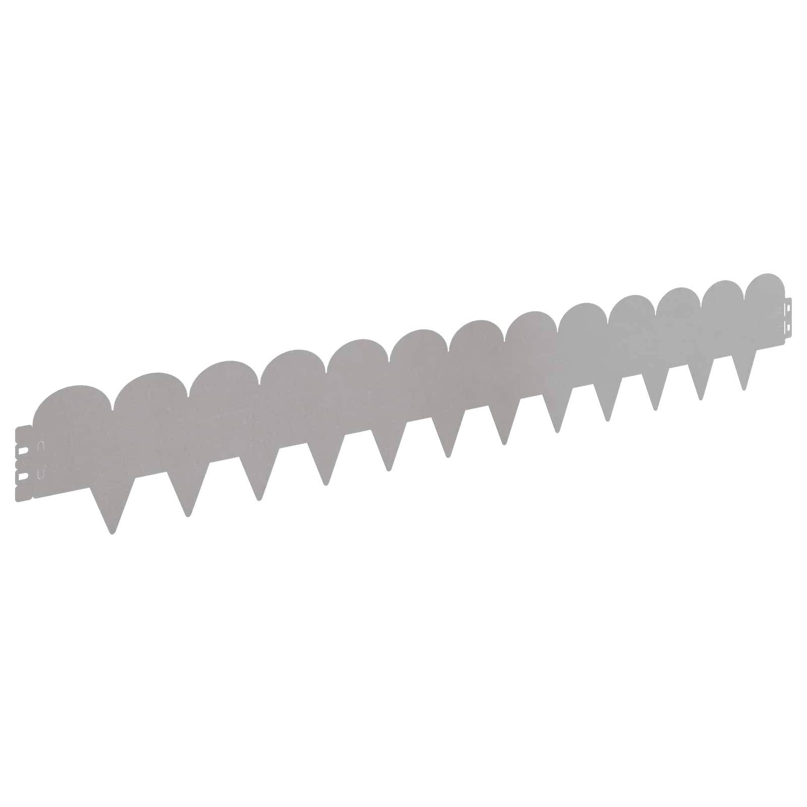 Bordure de pelouse acier aménagement jardin délimitation 10pcs 103x15cm argenté - ComfortXL Outdoor Living - Image 6