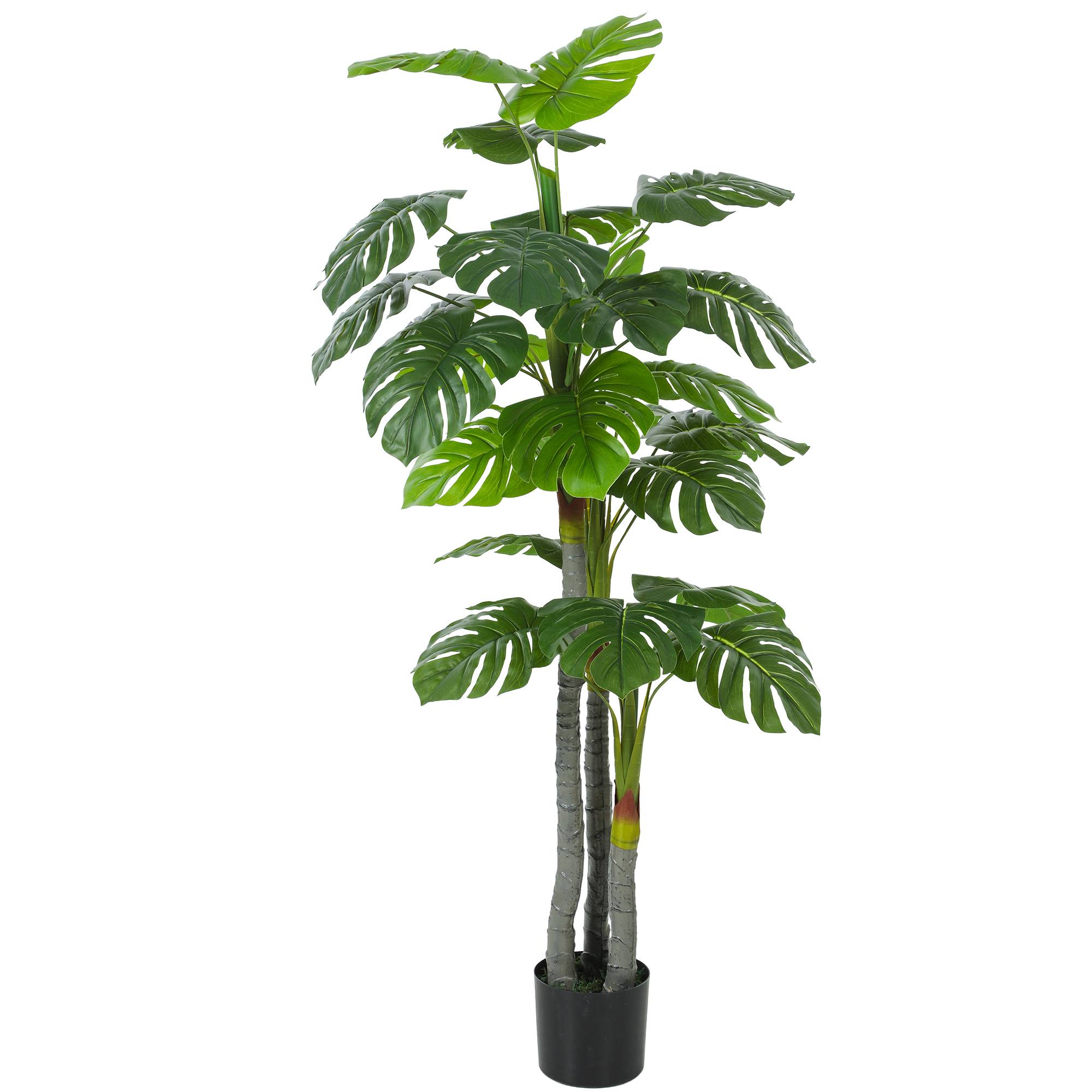 Arbre Artificiel Plante Artificielle Monstera H.1,5 m Tronc Branches Lichen Feuilles de Tortue Grand réalisme Pot Inclus - Image 2