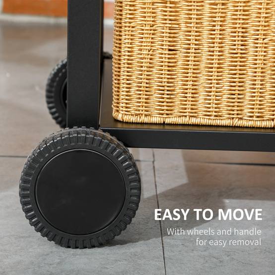 Barbecue Charbon Acier Jardin Extérieur Hauteur Réglable 120x64x114cm Noir - ComfortXL Outdoor Living - Image 7