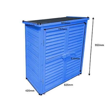 Armoire de rangement bleue - 0,25 m³ - Image 2
