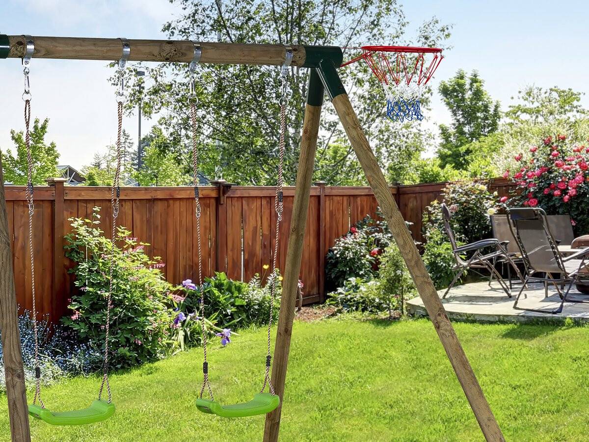 Panier De Basket Universelle Pour Portique Bois -habitat Et Jardin - Image 2