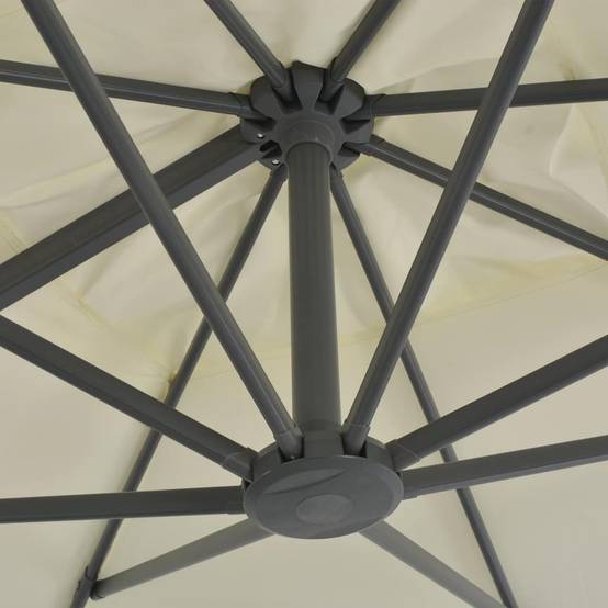Parasol déporté aluminium sable 300 x 300 x 258 cm, Poids:20.04kg - PANGIVO - Image 6