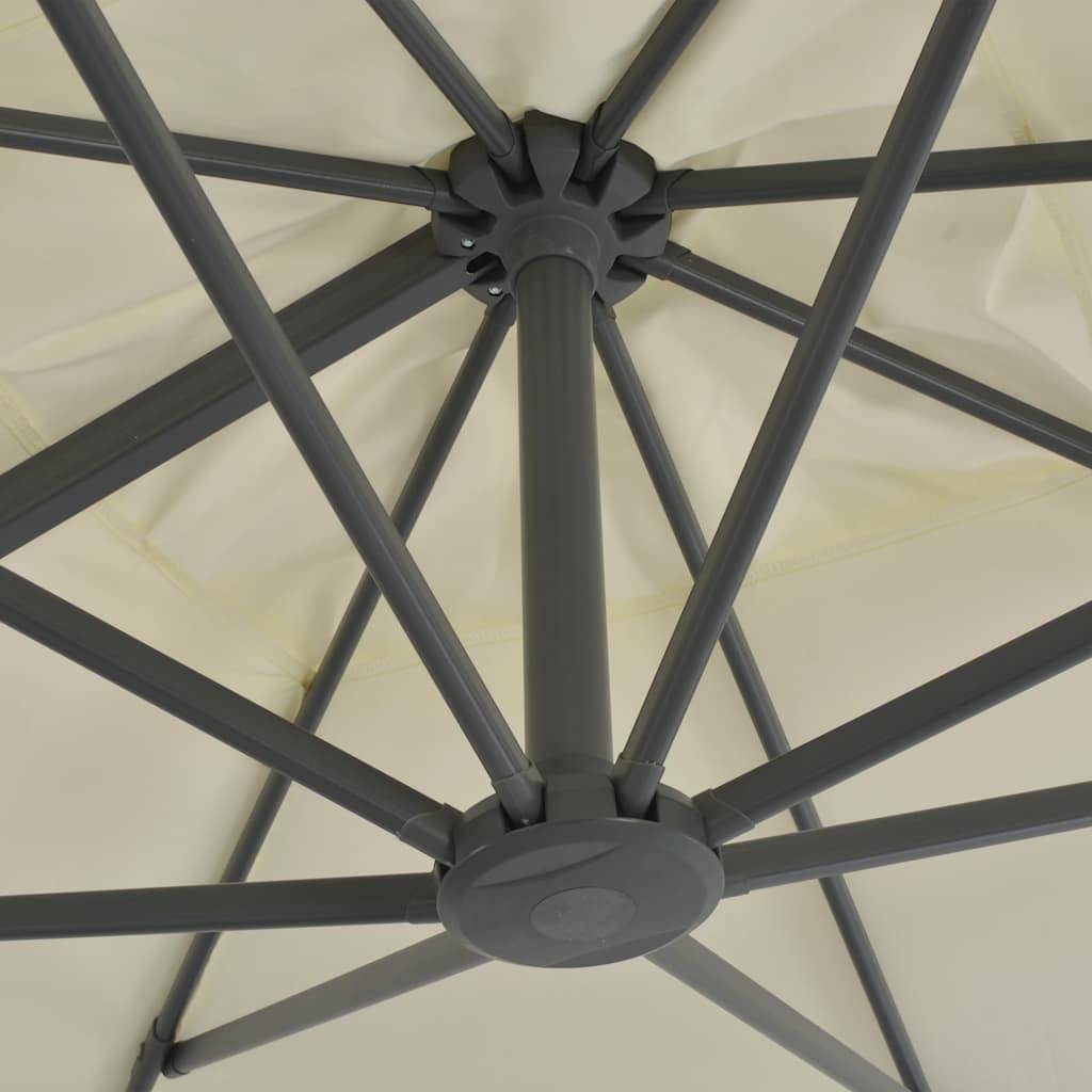 Parasol déporté aluminium sable 300 x 300 x 258 cm, Poids:20.04kg - PANGIVO - Image 6
