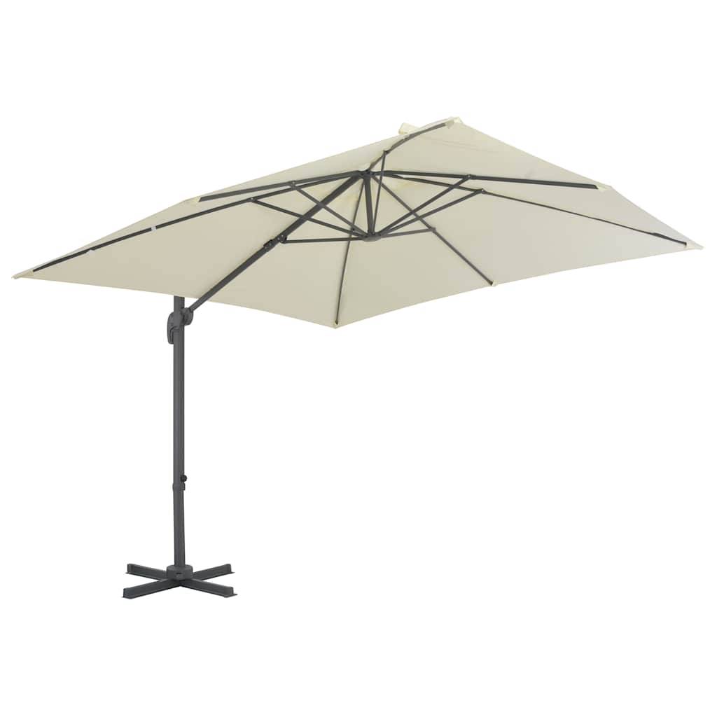 Parasol déporté aluminium sable 300 x 300 x 258 cm, Poids:20.04kg - PANGIVO - Image 2