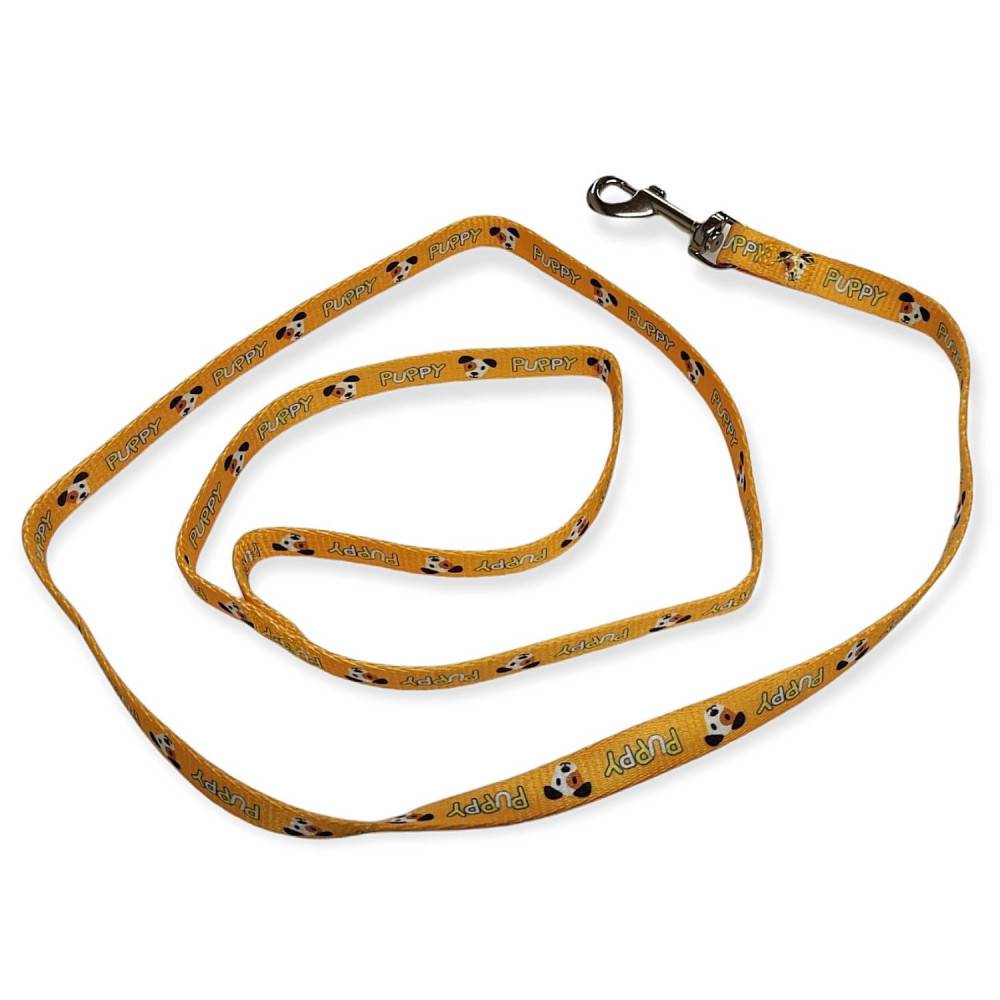Laisse PUPPY MASCOTTE jaune, 13 mm x 1,20 m pour chiots - Image 3