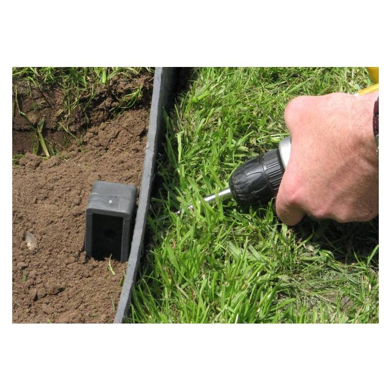 Piquet Ecolat pour bordure de jardin (Ecopic, lot de 10) - Gris 28 cm - ECOO - Image 2