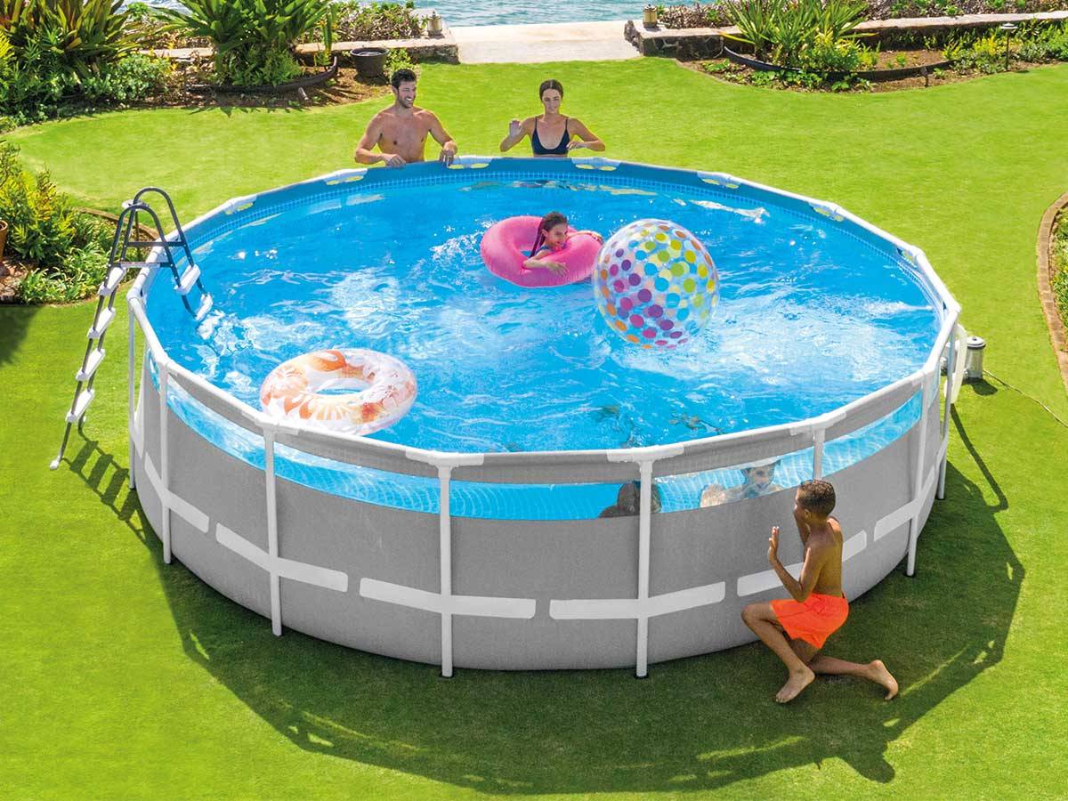 Kit piscine tubulaire Intex Prism Frame Clearview ronde 4,88 x 1,22 m + Bâche à bulles + 6 cartouches de filtration - Image 3