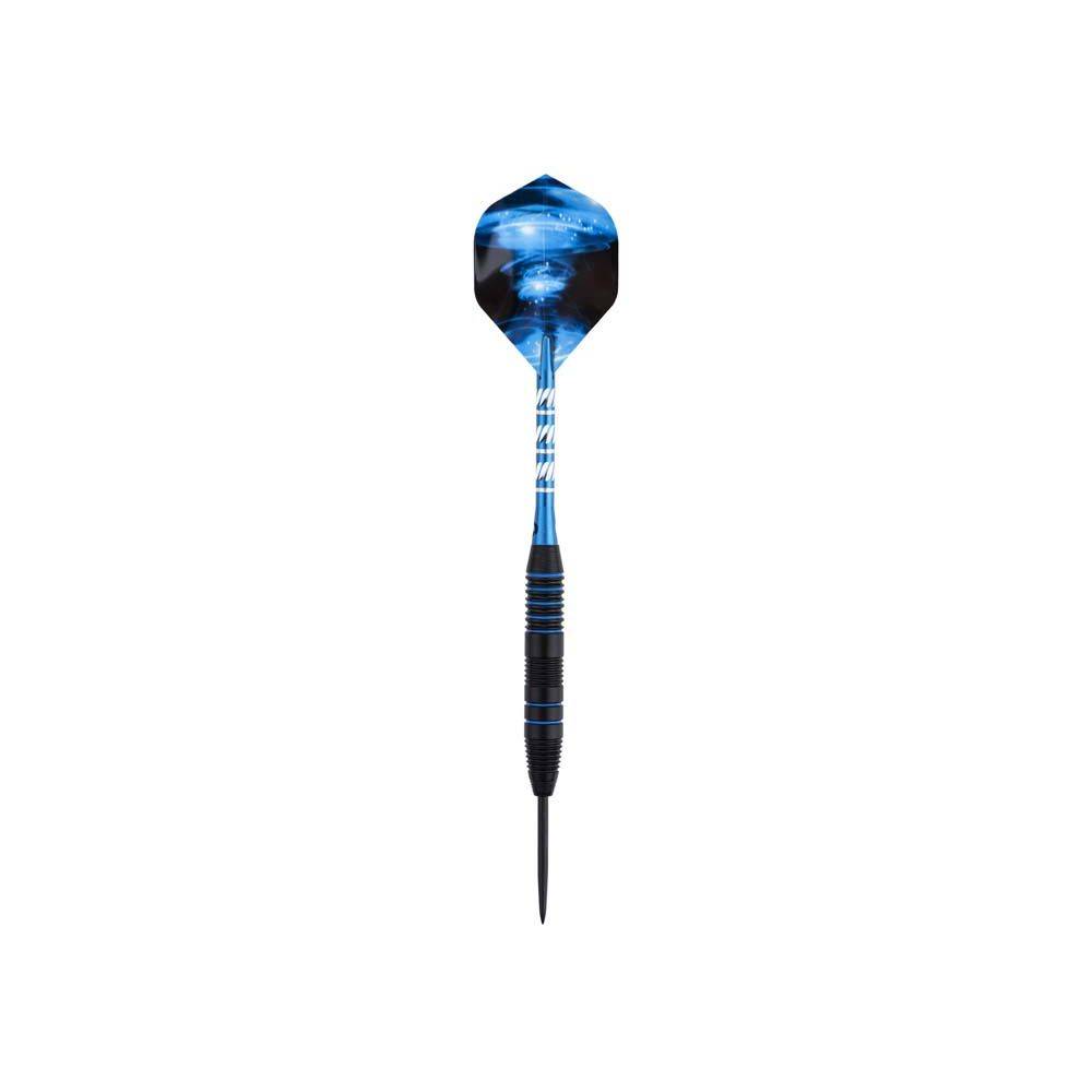 Jardindeco - Jeu de 3 fléchettes professionnelles à pointe en acier 22 gr Typhoon Bleu - Image 3