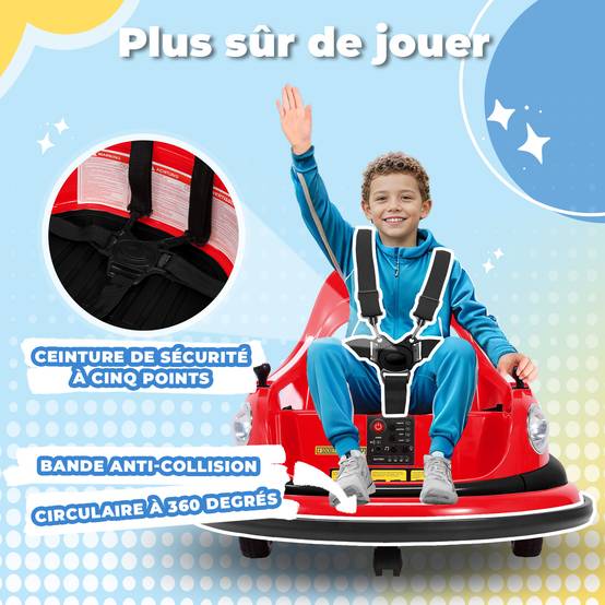 0 - Voiture électrique Pour Enfants véhicules électriques 12V Auto Tamponneuse pour Enfants Rotation à 360 degrés, Auto tamponneuse - Image 5