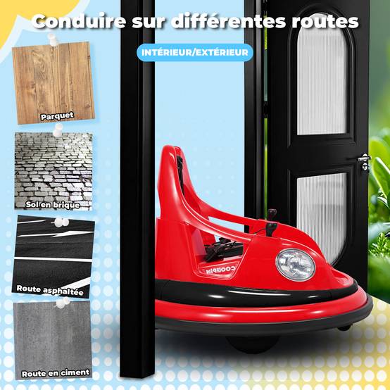 0 - Voiture électrique Pour Enfants véhicules électriques 12V Auto Tamponneuse pour Enfants Rotation à 360 degrés, Auto tamponneuse - Image 8