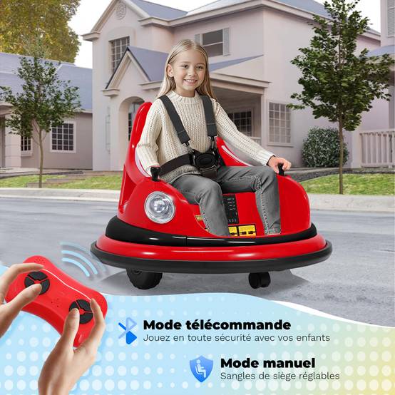 0 - Voiture électrique Pour Enfants véhicules électriques 12V Auto Tamponneuse pour Enfants Rotation à 360 degrés, Auto tamponneuse - Image 3
