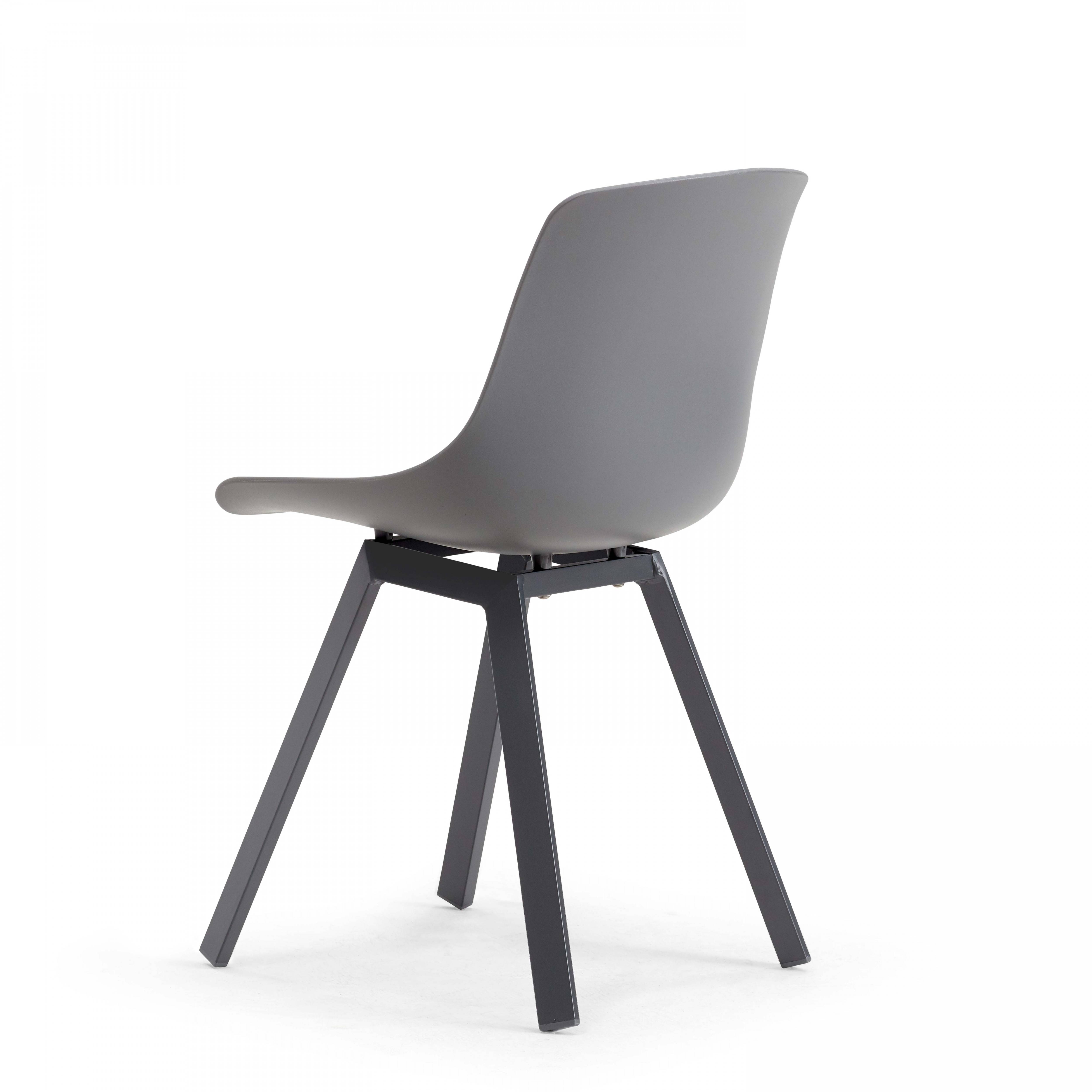Oviala - Lot de 4 chaises d'extérieur grises Samoa - Oviala - Image 6