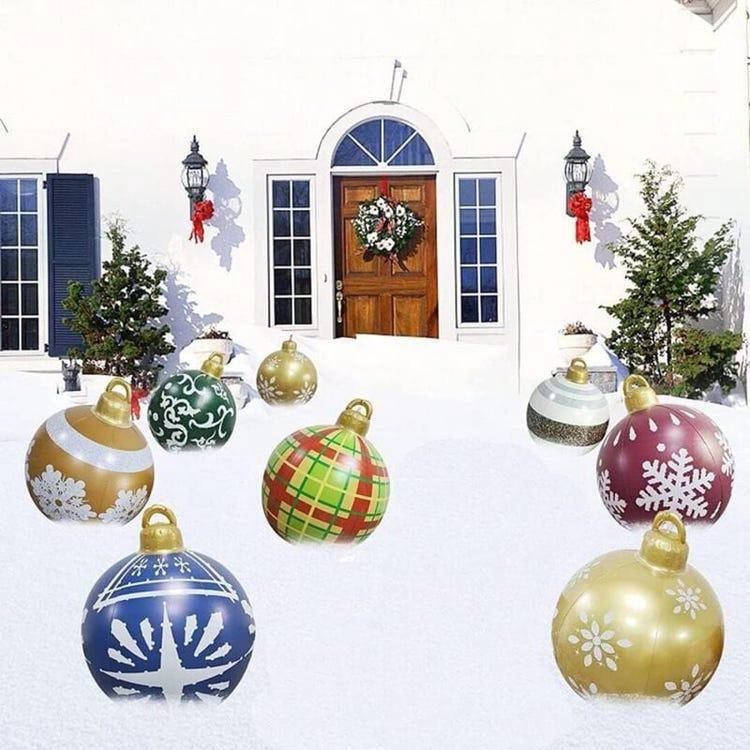 Autres décorations de Noël, boules de Noël 60 cm, boules de Noël gonflables, boules de Noël d'extérieur en PVC, boules de Noël personnalisées - Image 4