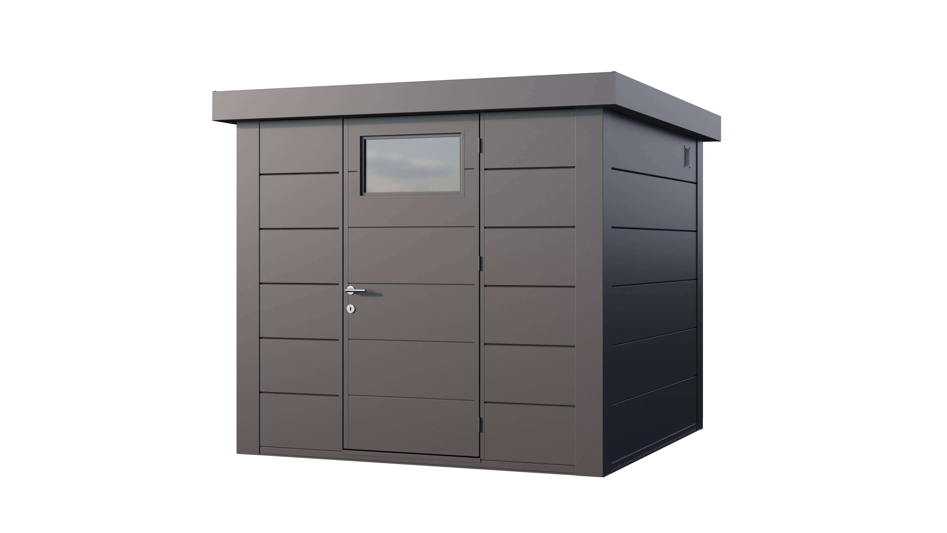 Telluria - Abri de jardin en métal de 4,3m² anthracite avec toit plat  - Classico 2121 TELLURIA - Image 1