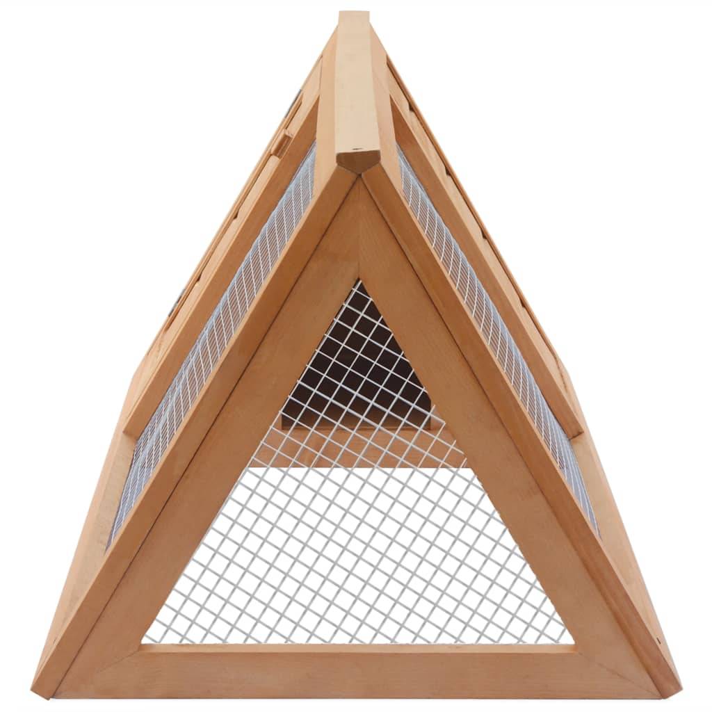 Cage à lapin clapier extérieur en bois de sapin traité pour jardin Brun – ComfortXL Outdoor Living - Image 4