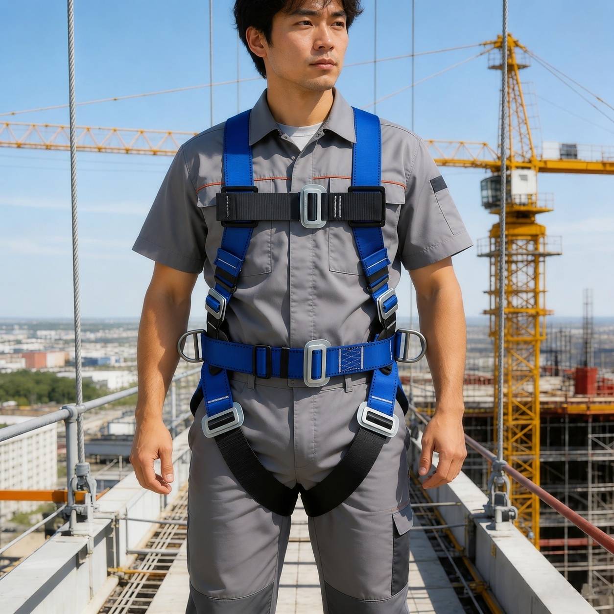 Harnais Sécurité Corpo 1.8m Certifié CE Résistant Confortable Travaux en Hauteur - Image 6