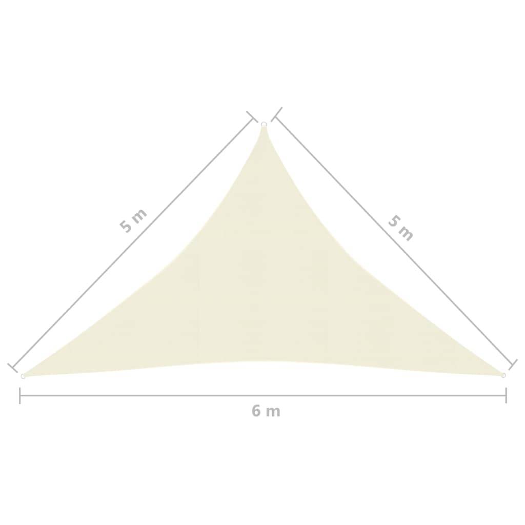 Helloshop26 - Voile toile d'ombrage parasol 160 g/m² 5 x 5 x 6 m PEHD crème - Image 6