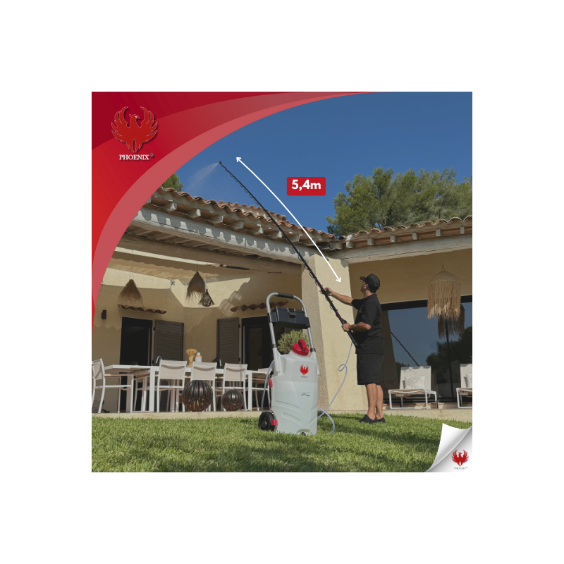 PHOENIX Perche EVO télescopique 5,4M compatible Pro Sprayer(EVO)/ Dorsal Sprayer(EVO)/Gladiator - Image 4