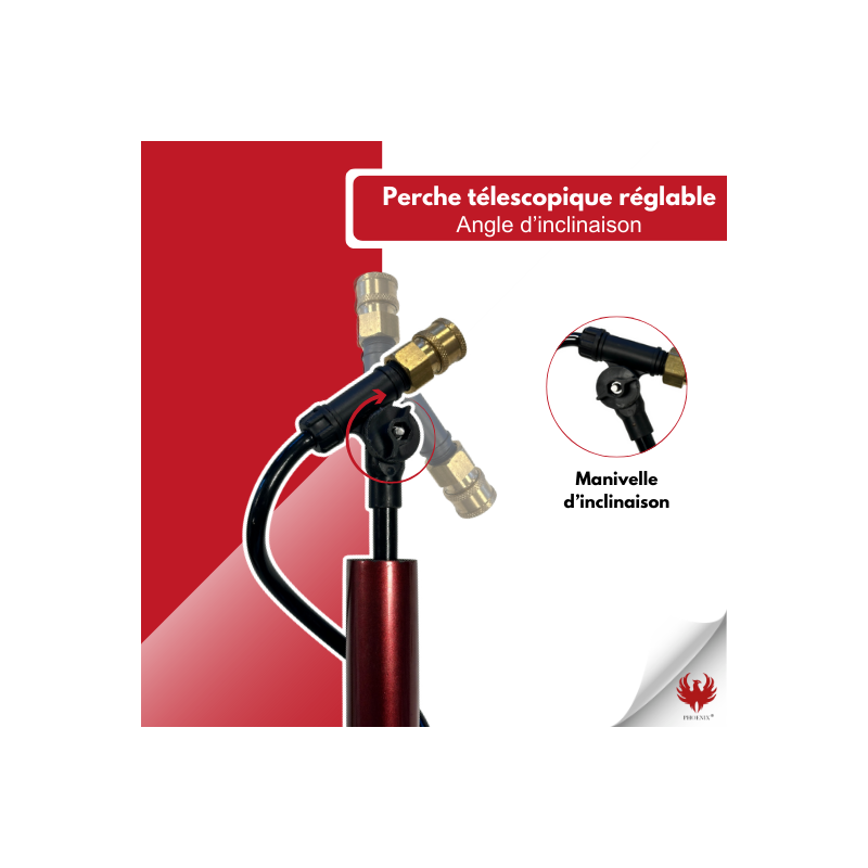 PHOENIX Perche EVO télescopique 5,4M compatible Pro Sprayer(EVO)/ Dorsal Sprayer(EVO)/Gladiator - Image 6