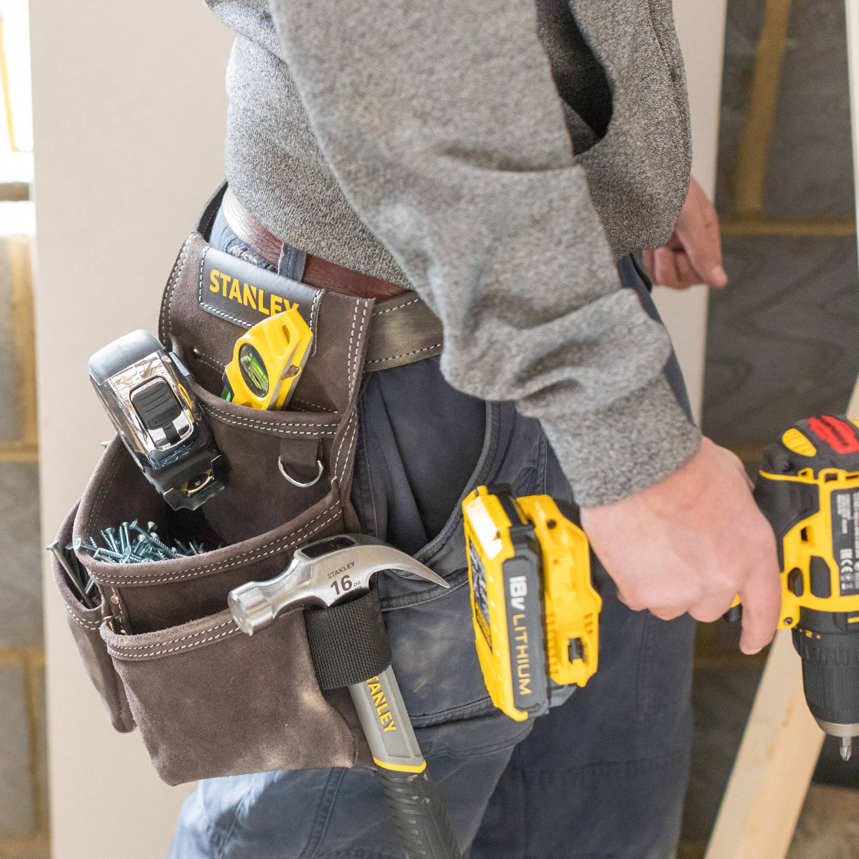 stanley - STANLEY Porte-outils en cuir qualité supérieure 4 Poches - Image 3
