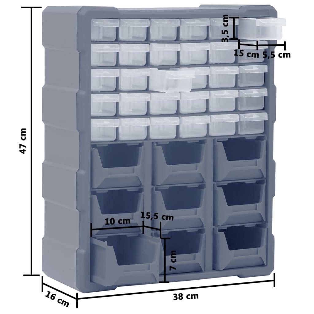 Helloshop26 - Organisateur multi-tiroirs avec 39 tiroirs 47 cm - Image 7