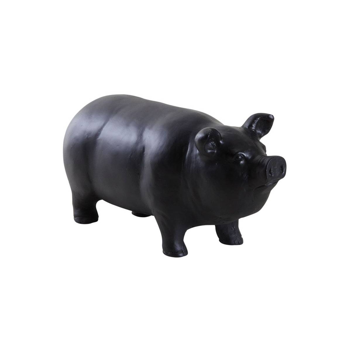 Aubry Gaspard - Cochon en résine noire - Image 1