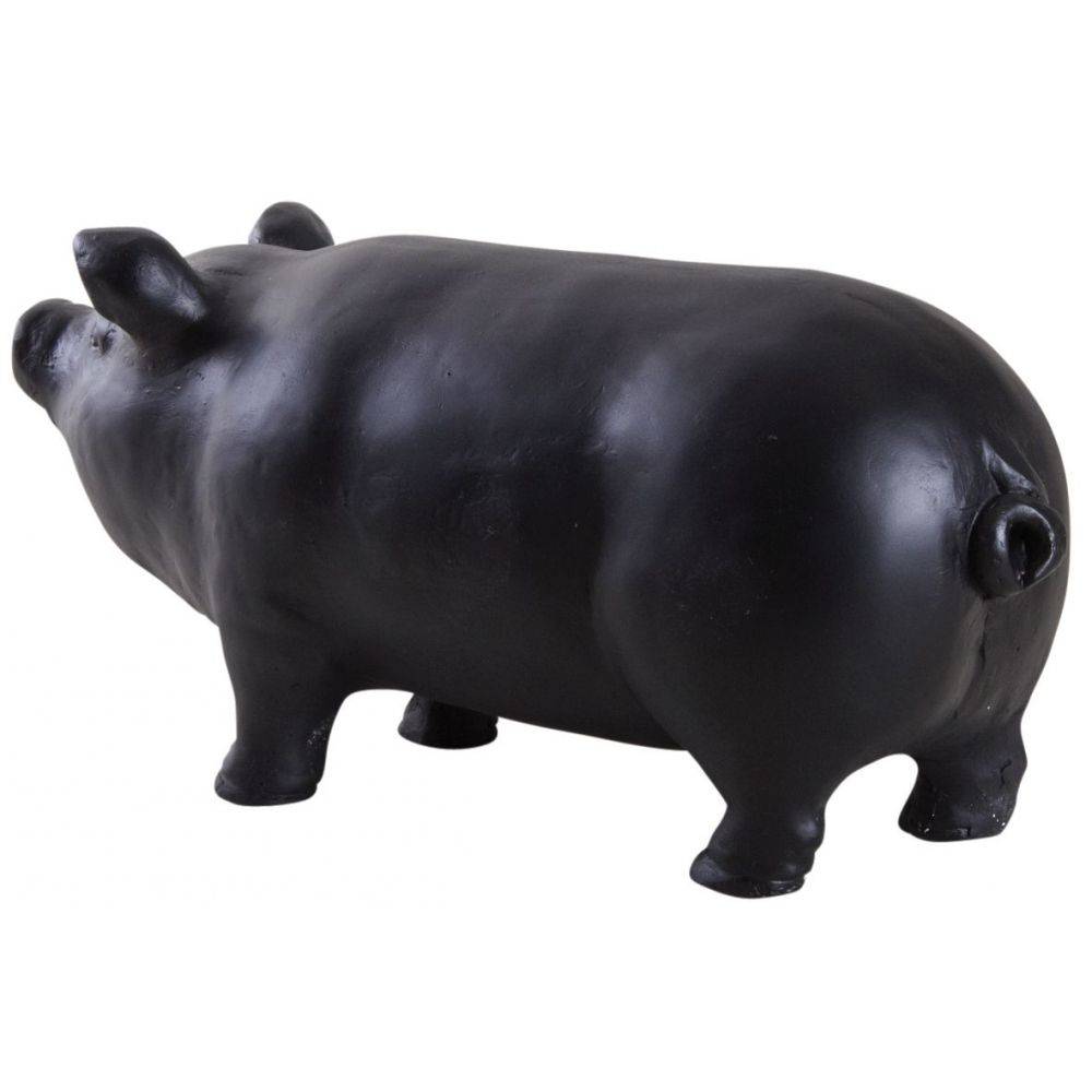 Aubry Gaspard - Cochon en résine noire - Image 3