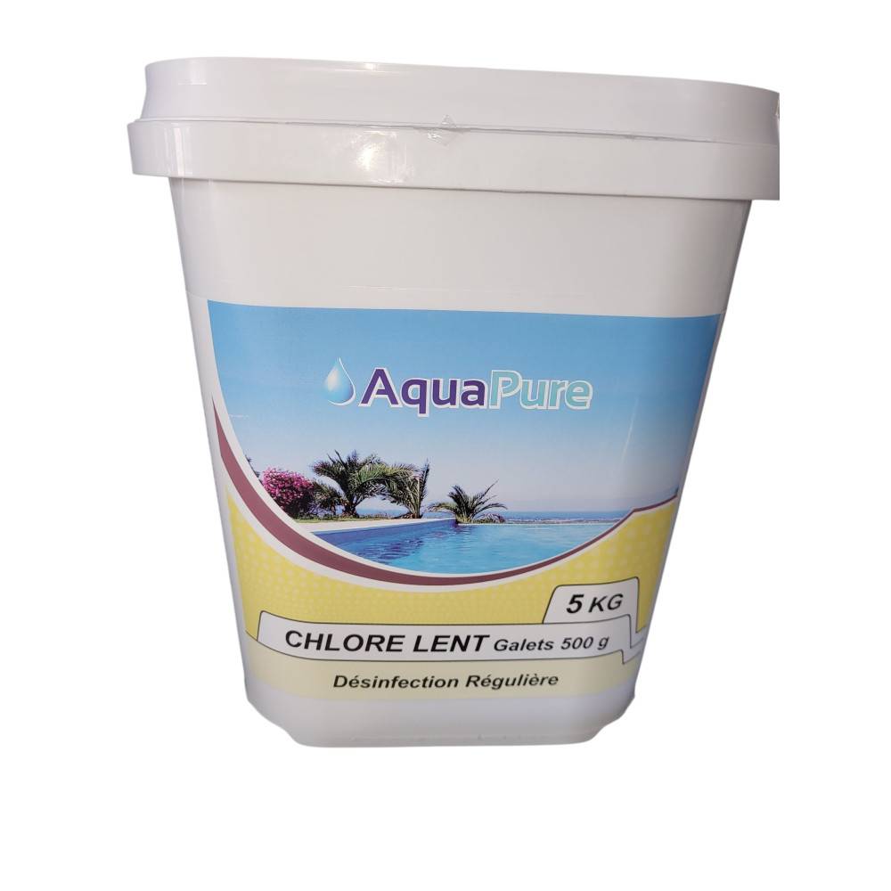 Chlore lent 5kg en galet de 500g - Image 1