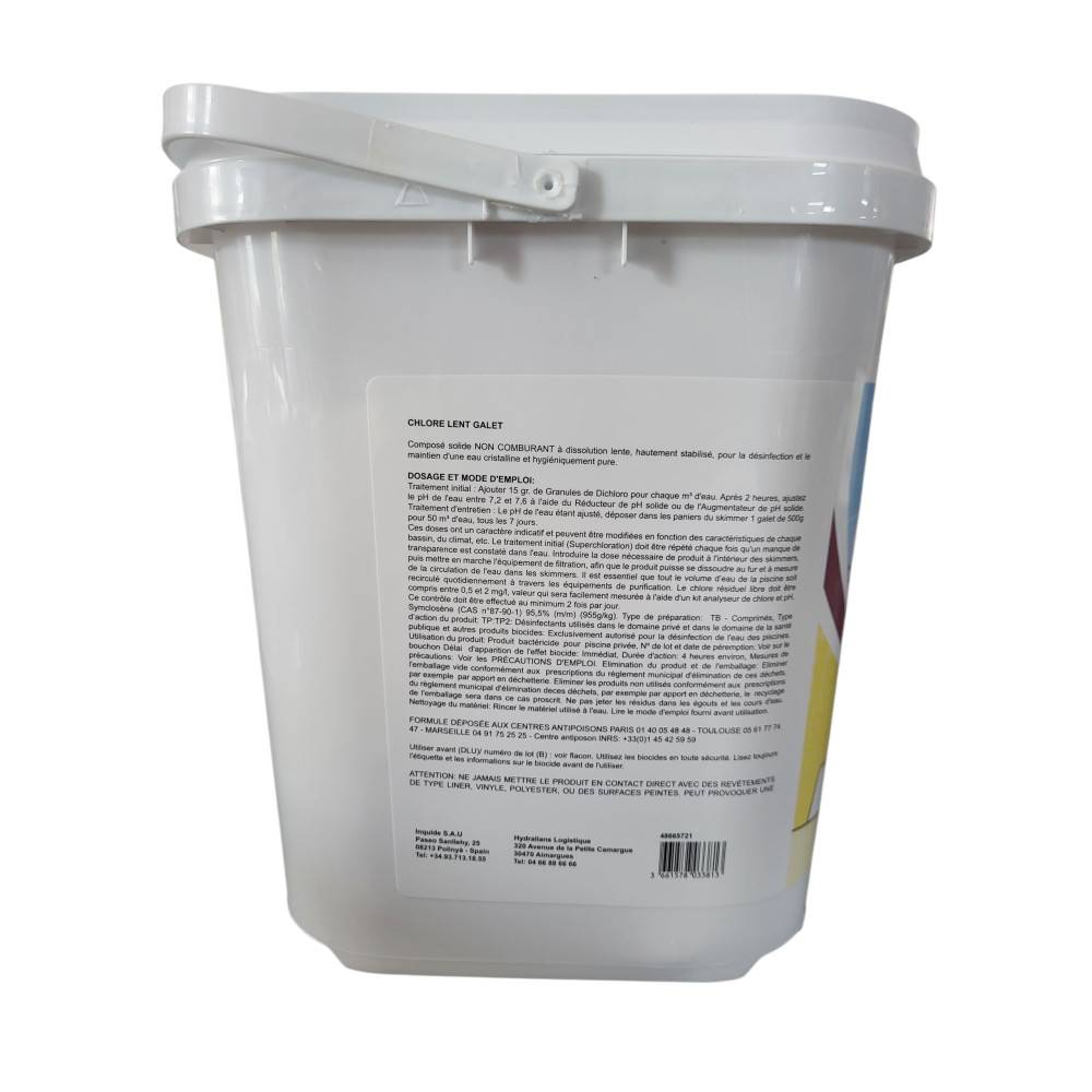Chlore lent 5kg en galet de 500g - Image 3