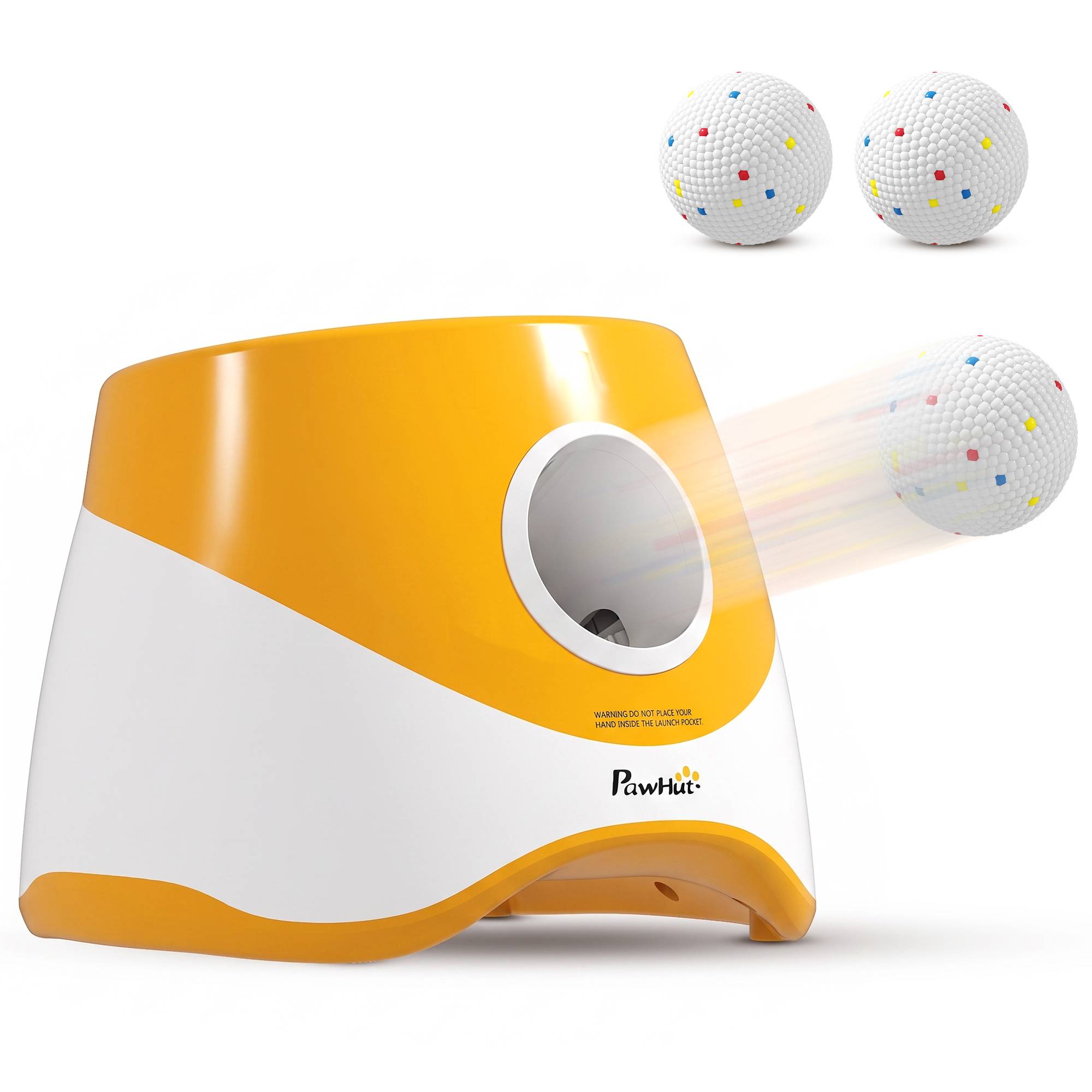 Sans Marque - Lanceur Automatique de Balles pour Chiens Petits et Moyens Orange - Image 2