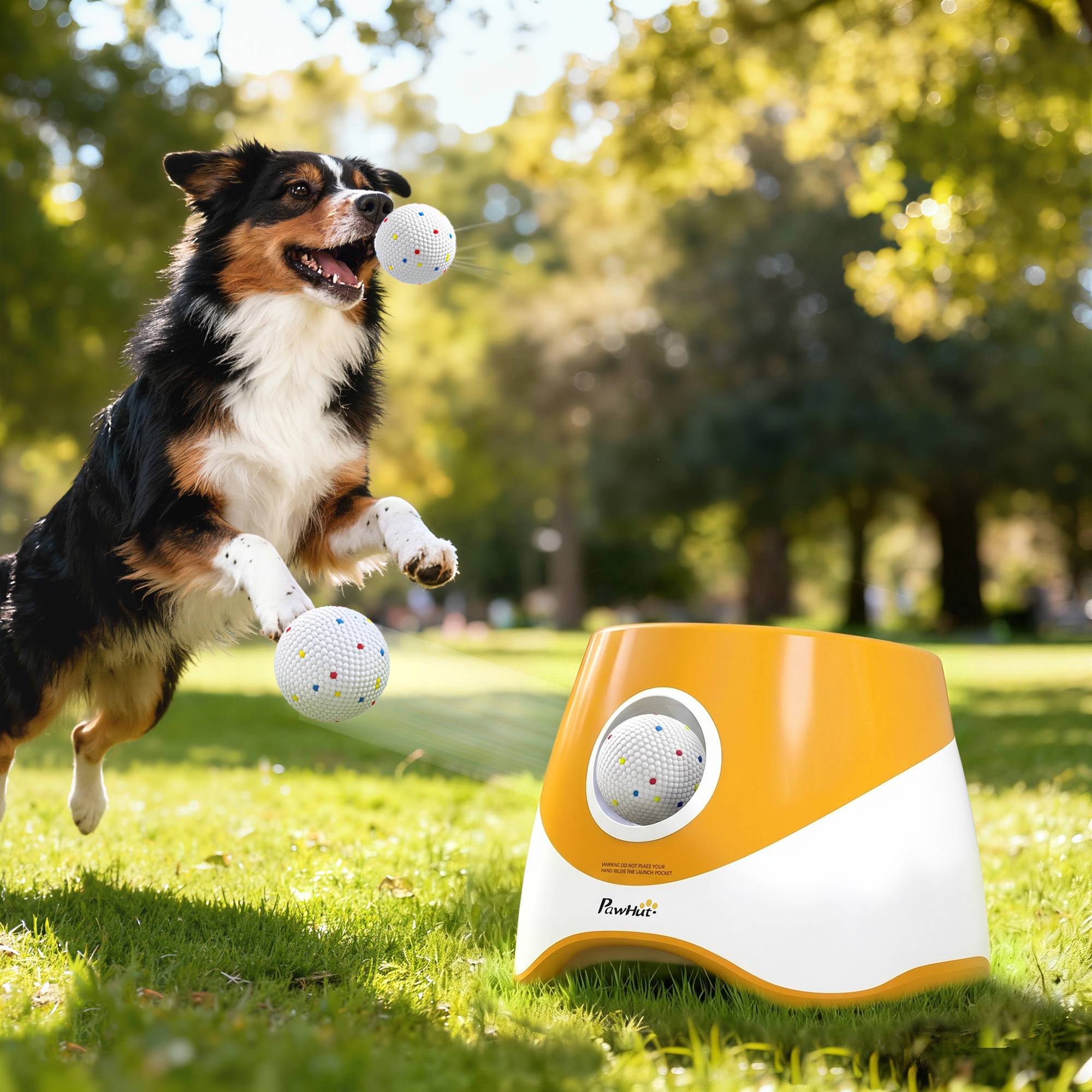 Sans Marque - Lanceur Automatique de Balles pour Chiens Petits et Moyens Orange - Image 4