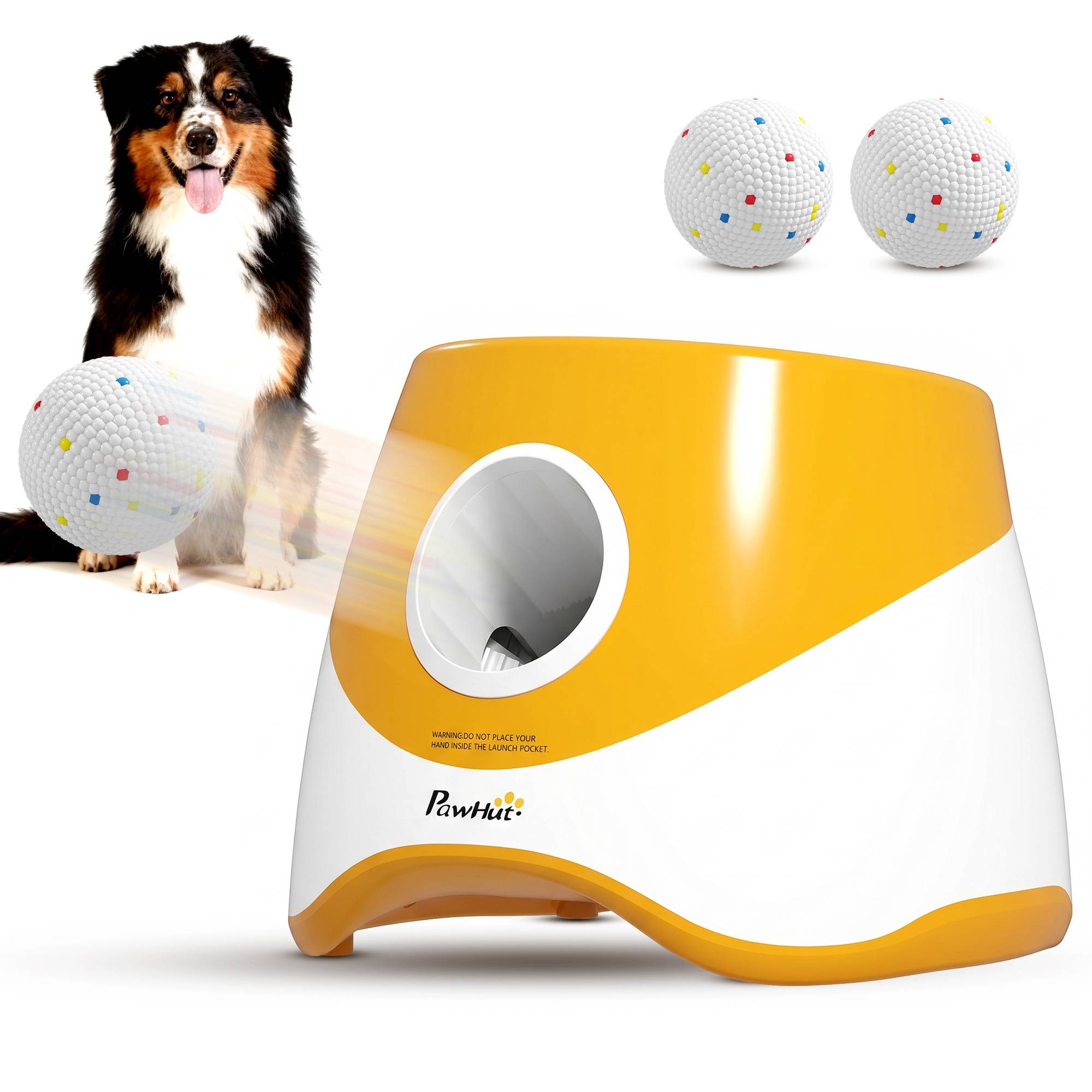Sans Marque - Lanceur Automatique de Balles pour Chiens Petits et Moyens Orange - Image 1
