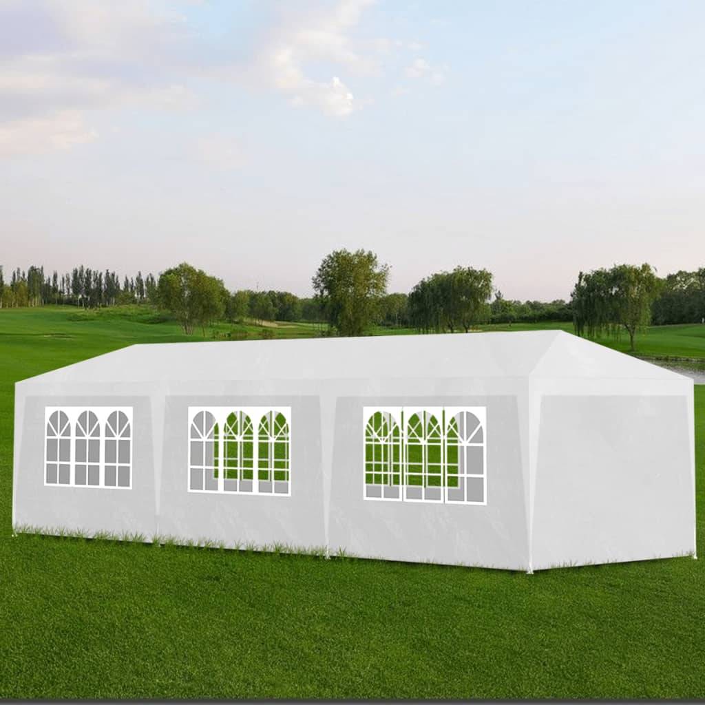 Maison Chic - Tonnelle de jardin - Tente de réception 3x9 m Blanc - Meuble Pro - Image 2
