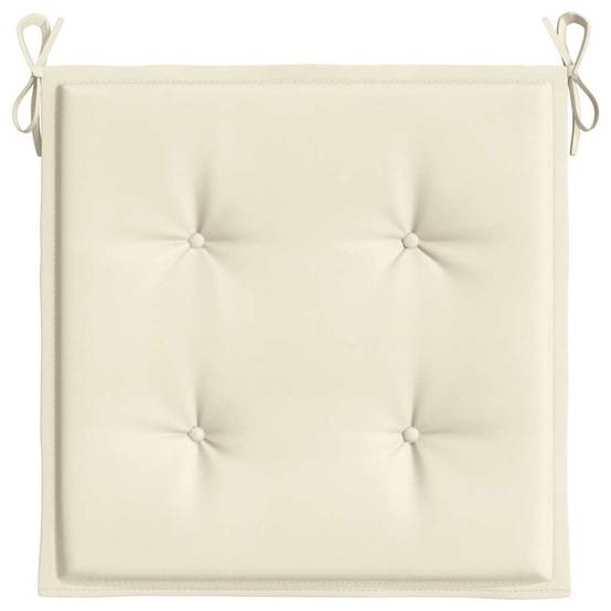Coussins de chaise de jardin polyester crème 40 x 40 x 4 cm - PANGIVO - Image 6