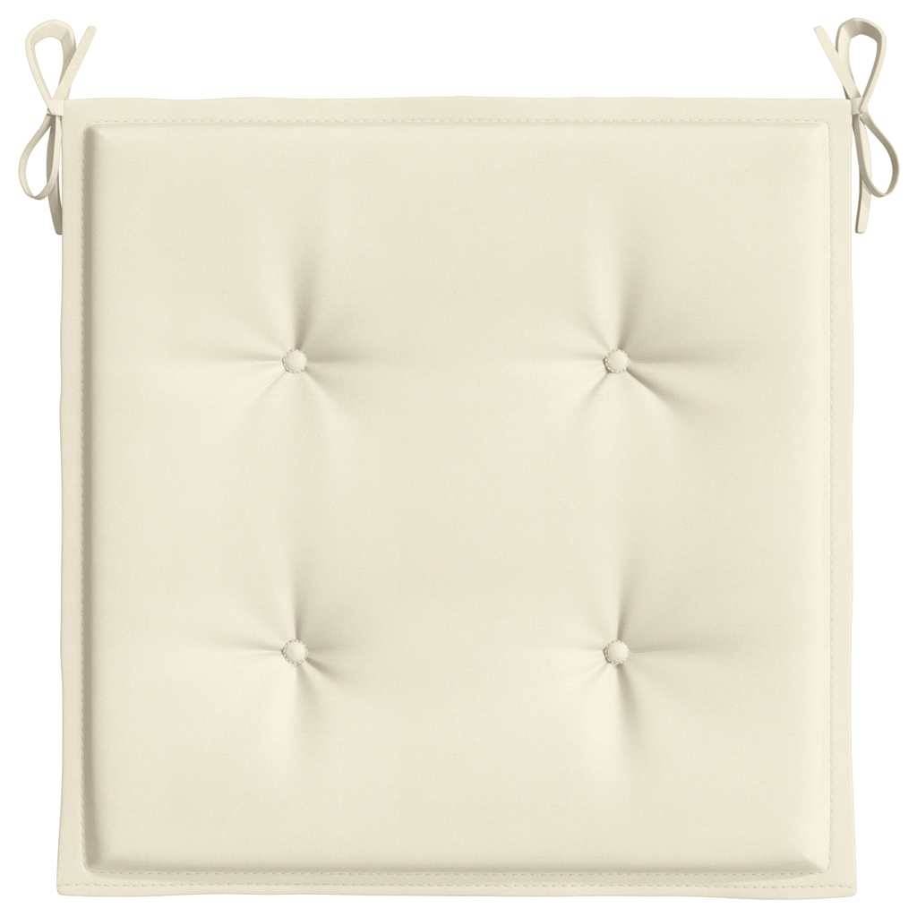 Coussins de chaise de jardin polyester crème 40 x 40 x 4 cm - PANGIVO - Image 6